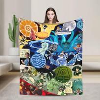 Avatarai: Paskutinis oro valdovas Flanelinis pledas Super minkštas Patalynės užtiesalas svetainei, stovyklavimui Estetiškas lovatiesė Sofos lovos užvalkalas 75X95CM