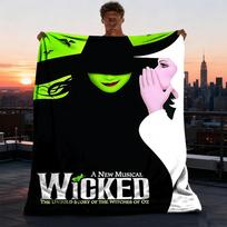 1 vnt. „Wicked“ miuziklo lauko pledas, lengvas flanelės užtiesalas kelionėms, stovyklavimui, svetainei, sofai, kėdei, minkštas 75X95CM
