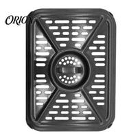 Durable Aluminum Baking Pan Air Fryer Grill Pan, Nonstick Grease Tray, with Rubber Heat Circulation Tray for Pad, Replacement Ninja Foodi DZ401 DZ550 1pc black