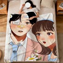 Manga Anime y-Yano-kun Ordinary Days Flannel Soft Warm Plush Blanket Sofa Living Room Pet Hogar Bedroom Gift Home Car Portable 75X95CM