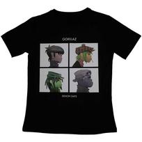 Gorillaz Demon Days Band T-Shirt 100% Cotton Graphic Tee Men Women Summer Streetwear Top S įvairiaspalvis