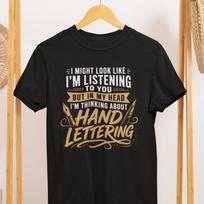 Hand Lettering Shirt, Comfort Colors Brush Pen Artist Tee S