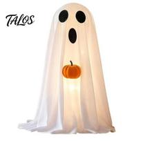 Children Party Favors Halloween Ghost Decoration, Light-Up White with Pumpkin, Indoor Living Room Table Ornament Cute Standing Tabletop for A oranžinė