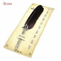 5 Nib Calligraphy  Signature Scuba Dive Writing Vintage Quill  Feather Pen English Calligraphy Brown