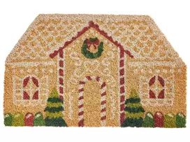 Wycieraczka SELATNA natūrali 50 x 80 cm šventinio rašto kokoso pluošto