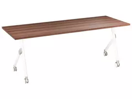 Sudedamas rašomasis stalas BENDI tamsiai rudas 180 cm 60 cm