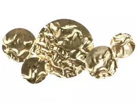 Sienų dekoracija CALRY metalinė 43 cm auksinė