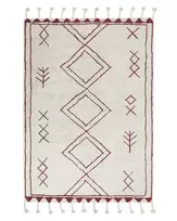 Kilimas KENITRA kreminės baltos spalvos 140 x 200 cm Medvilnė
