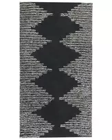Kilimėlis BATHINDA Juodas/Baltas 80 x 150 cm Medvilninis