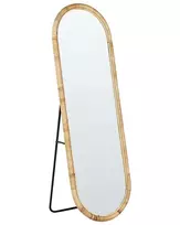 Pastatomas veidrodis MONTOT 150 cm natūralaus rotango
