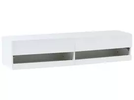 TV spintelė su LED apšvietimu EDMONTON balta