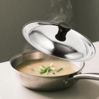 Knobbed Lid for Stainless Steel Frying Pan, Versatile Cover Outdoor Cooking 28cm