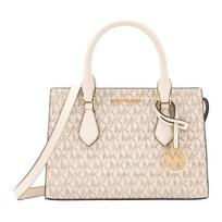 Michael Kors Mk Sheila Signature Logo Coated Canvas Tote Bag Women tote bags Beige 35S3G6HS5B-CREAM Basic Set (Bag)