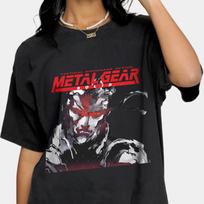 Metal Gear Solid T shirts For Unisex, Funny Metal Gear Shirt, Summer Short Sleeve Tees, Solid Snake Game Woman Men T shirt, Clothing For Men L