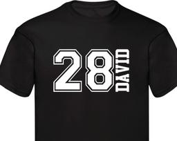 Personalised T-Shirt Custom Name Number Shirt Soccer Volleyball Football Gift For Her Family Presents Birthday GifT-Shirt Xmas Gift Tee Tops 2XL