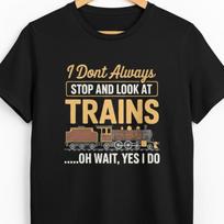 Vintage Steam Locomotive Tee: Train Spotter Gift 2XL