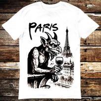 Paris Sin City France Gargoyle Notre Dame Cathedral Shirt Meme Gift Tee Funny Unisex Gamer Movie Music 6411 4XL