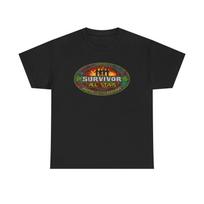 Survivor All Stars TV Series T-Shirt: Navy Blue, Black, Sizes S-5XL XL