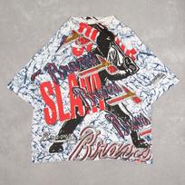 Vintage Atlanta Braves Single Stitch T-Shirt X-Large Men's 1991 USA Made White Baseball S