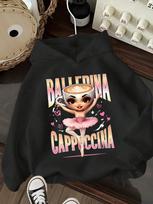 New Italian Brainrot Kids Hoodie Girls Clothing Cappuccina Ballerina Long Sleeve Tops for Child Funny Meme Sweatshirts Cute Tops 100