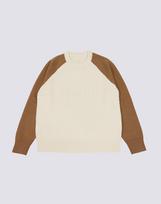 Icaruk Cable Knit Long Sleeve Knit With Contrast Sleeves Nit142 Note/S(95)