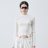 Lcdc Tm Suspenders Ribbed Knit Top Ivory/Os
