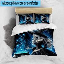 Witchcraft In The Moonlight 3pcs Bedding,Including 1pc Duvet Cover And 2pcs Pillowcases Perfect for Christmas,Ideal for Bedroom, Dormitory 135cm*200cm