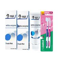 Darlie White Enzyme Mint Toothpaste & Toothbrush Set