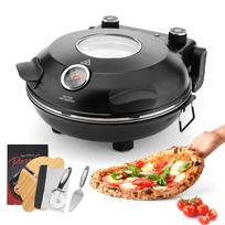 Pizza Oven Machine Kitchen Household Electric Save Space Double-sided Heated Fry Pizza Maker Large Viewing Window Up to 420°C US juoda