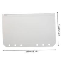 6Pcs A5 Clear PVC Binder Transparent 6 Ring Binders Notebook Cover Refillable Notebook Binder With Round Ring for School Office 15pcs Inner page