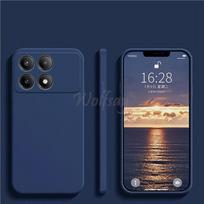 For Xiaomi Poco F6 Pro Case Liquid Silicone Plain Rubber Protector Case Poco F6 Pro Cover TPU Phone Cover Poco F6 Pro Case Poco F6 Pro mėlyna