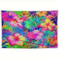 Tropical Paradise Vibrant Floral Tapestry  Perfect for Cozy Unique Colorful  Exotic Home Decor with Artistic Charm 100X70CM