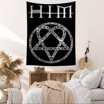 Famous Rock Band HIM Singer Anime Tapestry Hanging Tarot Hippie Wall Rugs Dorm Home Decor 100X70CM