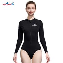 Womens 2mm Neoprene Wetsuit Freediving Snorkeling Surfing Swimming Warmth Protection Full Body Suit XS juoda