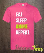 Eat Sleep Anime Repeat Gift TShirt Unisex S To 5xl 100 Cotton S