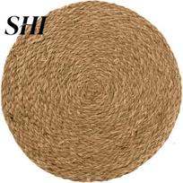 Natural Handmade Woven Dinner Mat Long-lasting Insulated Bowl Straw Table Household Supplies Place 11cm