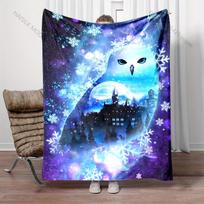 Pelėdos Magijos Akademija Elementų Spaudinys Šilta Patogi Antklodė Suaugusiems ir Vaikams Prabangios Dovanos Puikiai Tinka Namams Kelionei Stovyklavimui 75X95CM