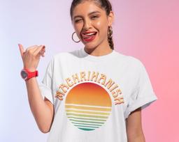 Scottish Surf tshirt, Surf t shirt, Surf Tee, Retro Sunset Surfing T- shirt, Surf Tee Shirt,Machrihanish T shirt,Cool Golf Tee.Surf Scotland 3XL