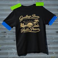Goodbye Boss Hello Peace Shirt, Retirement Gift Tee, Coworker Leaving Work Comfort Colors 1717 3XL