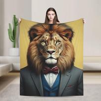 Dapper Gyvūnai Pliušinis Antklodė Vaikams Suaugusiems Flanelinis Mesti Antklodė Miegamajam Minkštas Dizainas Kokybiška Lovatiesė Gimtadienio Dovana 75X95CM
