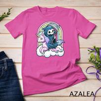 Kawaii Pastel Goth Cute Creepy Unicorn Grim Reaper Unisex T-shirt 6 M