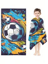 1PC Vibrant Football Themed Beach Towel Digital Print Quick-Drying Available in Multiple Sizes Suitable for Boys 50CMX100CM