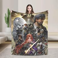 Clair Obscur Expedition 33 Esquie Knitted Blankets Video Game Plush Throw Blankets Bedding Couch Printed Soft Bedspread Portable Size: 75*100cm, Weight: 230 GSM
