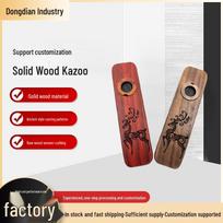 Professional Performance Solid Wood Kazoo Flute - No Learning Required Walnut