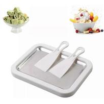 Mini Rolled Ice Cream Maker for Homemade DIY Frozen Treats Instant Ice Cream Making žalia