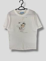 Vintage Jean michel basquiat X Keith haring artwork T-Shirt collectible graffiti crossing lines art tee new york MOMA white Medium S