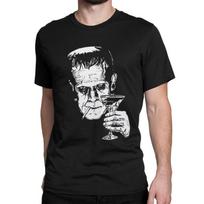 Frankenstein Monster with Martini T-Shirt, Men's and Women's Sizes XL
