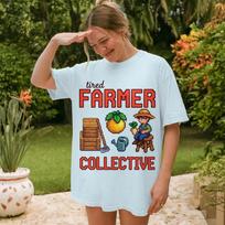 Stardew Valley Shirt Tired Farmer Collective Pixel Art T-Shirt T-shirt Cozy Game Gift For Gamers Indie Video Game Merch Harvest Moon Gift 3XL