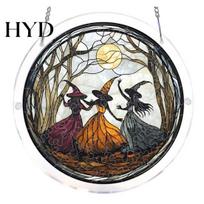 Halloween Puzzle Suncatcher Acrylic Jigsaw Suncatcher, Stained Glass Style DIY Sun No Glue Tools Catcher Puzzles, Gothic Window Hanging F