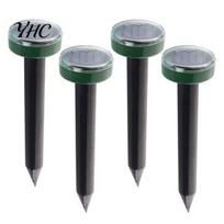 Solar Mole Repellers 4Pcs Ultrasonic Useful Multipurpose Portable Rat for Garden
